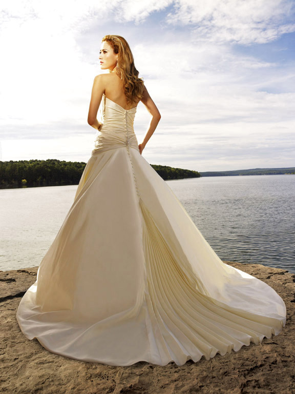 Orifashion HandmadeHandmade Silk Taffeta Wedding Dress AL068 - Click Image to Close